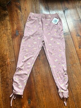 shosho Mauve Pink Floral Kids Leggings